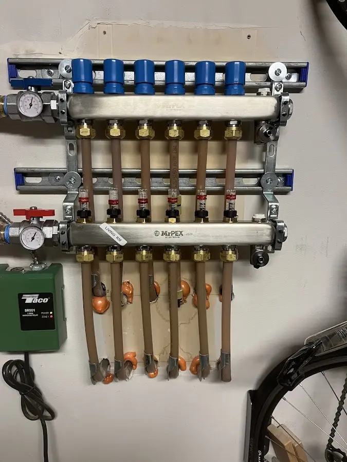 Plumber performing Gas Leak Detection at a residential property in Vestal